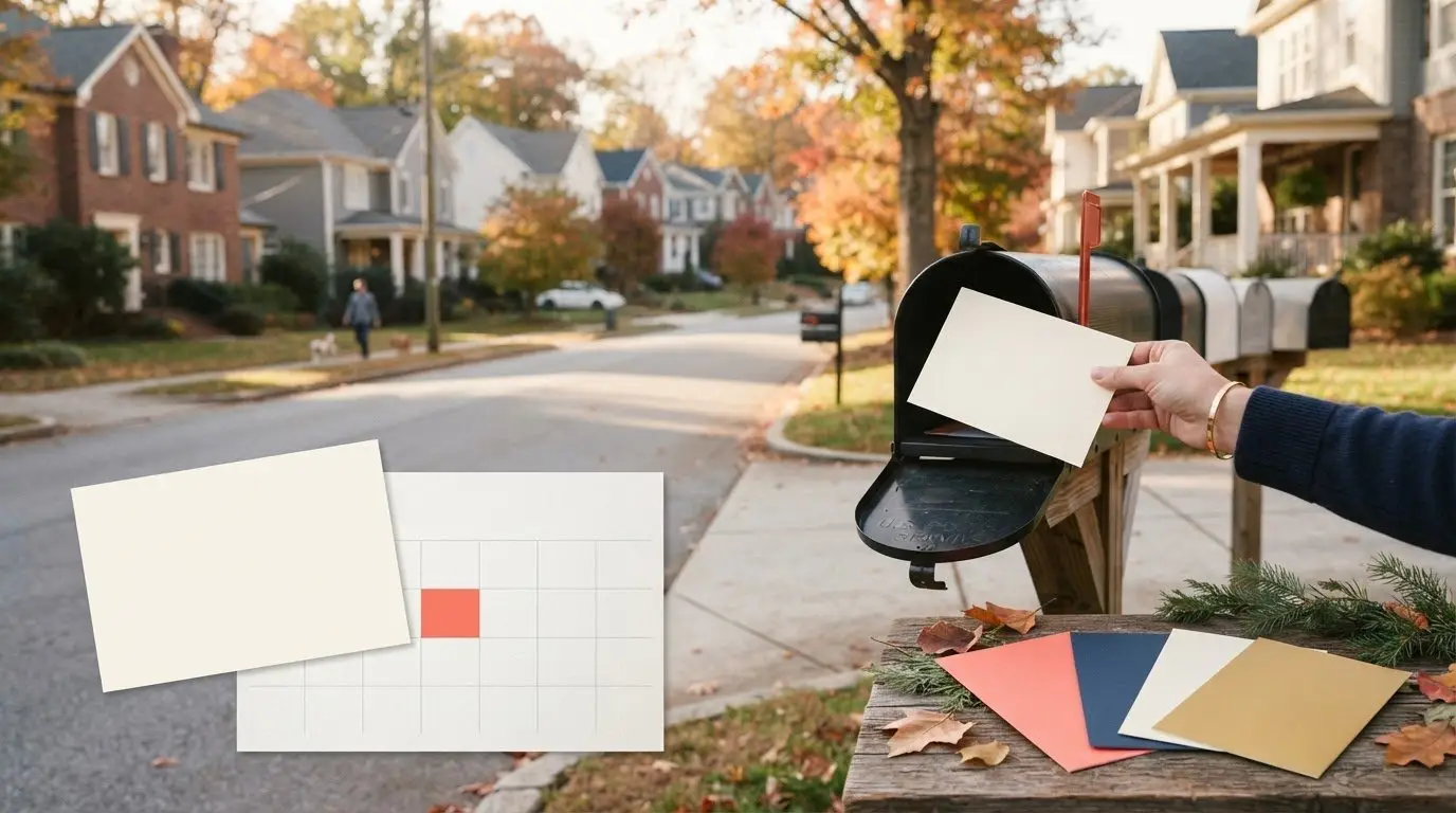 Seasonal postcard campaigns that create urgency and target mail